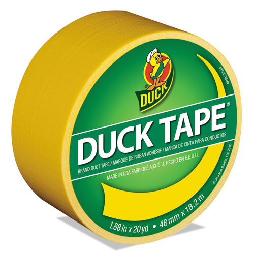 Duck® Colored Duct Tape, 9 mil, 1.88" x 20 yds, 3" Core, Yellow