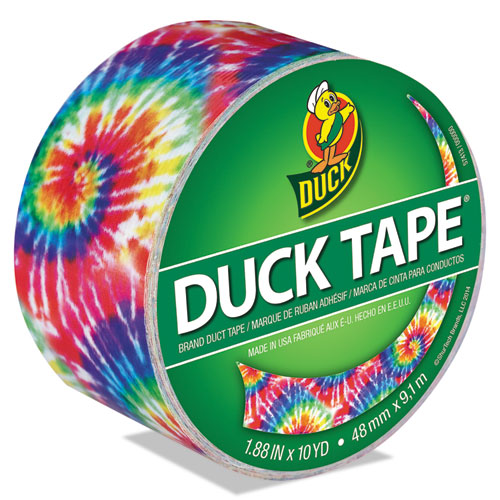 Duck® Colored Duct Tape, 9 mil, 1.88" x 10 yds, 3" Core, Love Tie Dye