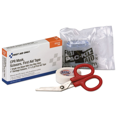 First Aid Only™ 24 Unit ANSI Class A+ Refill, CPR Breather, Scissors, Tape