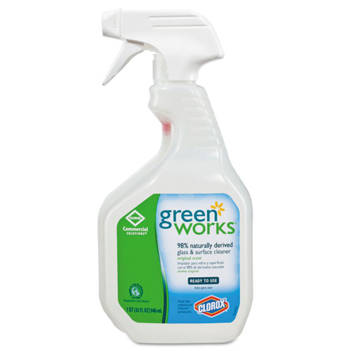 Green Works® Glass and Surface Cleaner, Original, 32 oz Smart Tube Spray Bottle