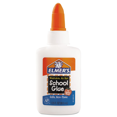Elmer's® Washable School Glue, 1.25 oz, Dries Clear
