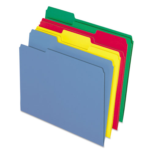 Pendaflex CutLess/WaterShed File Folders 1/3 Cut Top Tab Letter Assorted 100/Box 