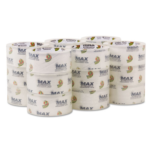 Duck® MAX Packaging Tape w/Disposable Dispenser, 1.88"x22yds, 1 1/2" Core, Clear, 6/PK