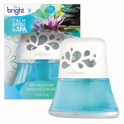 BRIGHT Air® Scented Oil Air Freshener, Calm Waters and Spa, Blue, 2.5 oz, 6/Carton