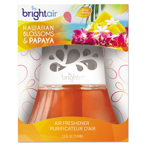 Image of Bright Air® Scented Oil Air Freshener, Hawaiian Blossoms And Papaya, Orange, 2.5Oz
