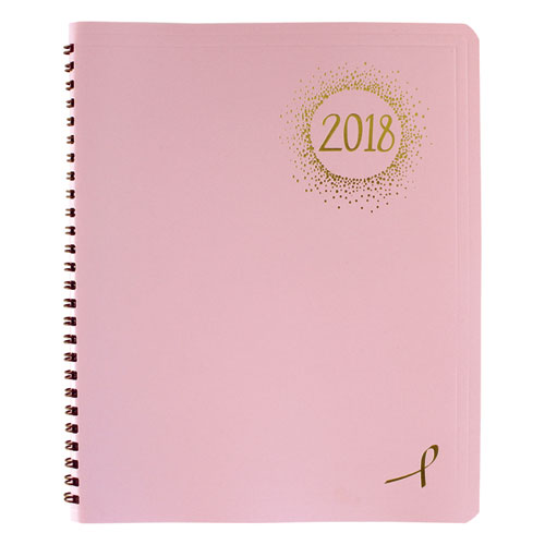 Brownline® Pink Ribbon Monthly Planner, 9 1/4 x 7 1/2, Pink