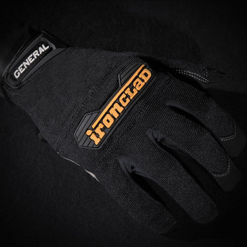 Image of General Utility Spandex Gloves, Black, Medium, Pair