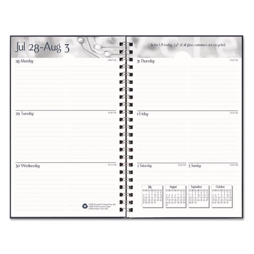 House of Doolittle™ Recycled Academic Weekly/Monthly Appointment Book/Planner, 5x8, Black, 2017-2018