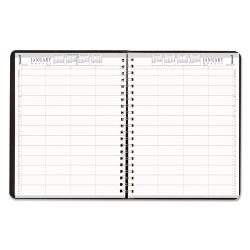 House of Doolittle™ Eight-Person Group Practice Daily Appointment Book, 8 x 11, Black, 2018