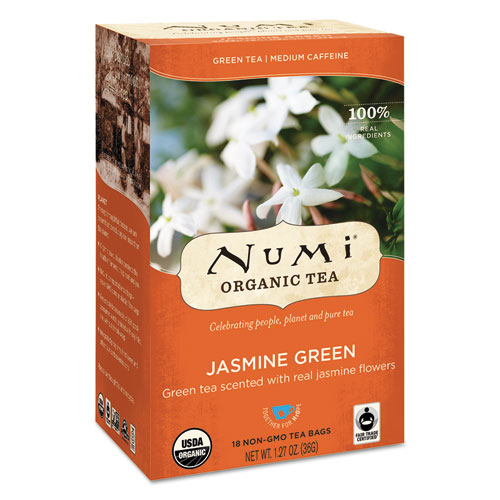 Organic Teas and Teasans, 1.27oz, Jasmine Green, 18/Box
