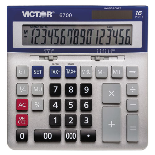 Victor® 6700 Large Desktop Calculator, 16-Digit LCD