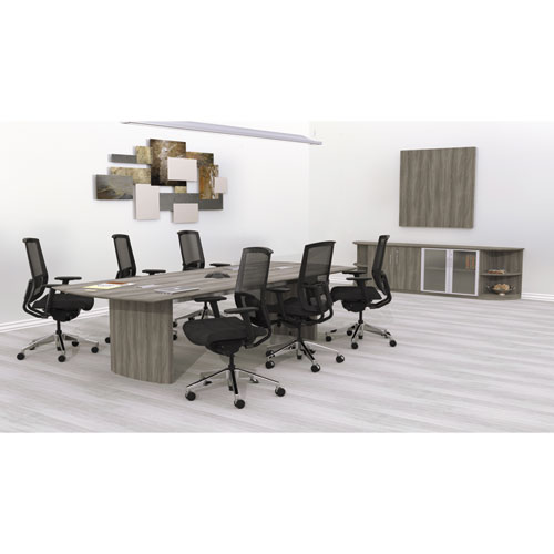 Medina Series Conference Table Base, 23.6w x 2d x 28.13h, Gray Steel