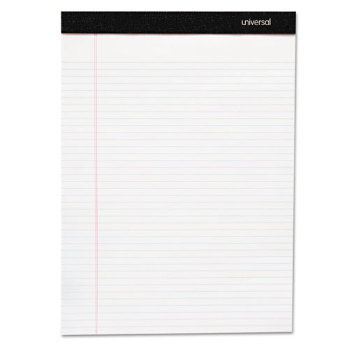 Premium Ruled Writing Pads, Wide/Legal Rule, 8.5 x 11, White, 50 Sheets, 6/Pack