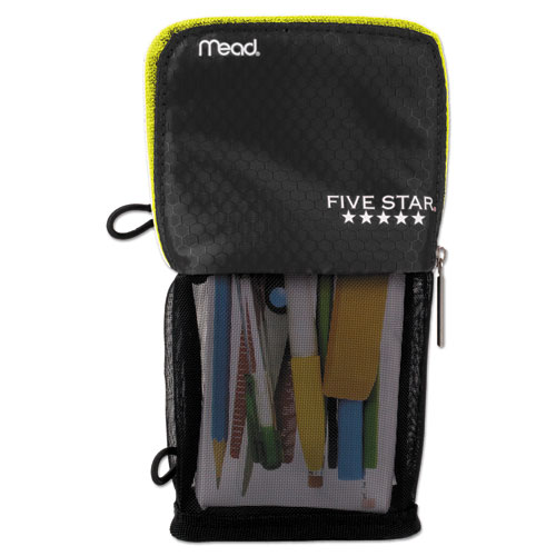 Five Star® Stand 'N Store Pencil Pouch, 4 1/2 x 8, Black