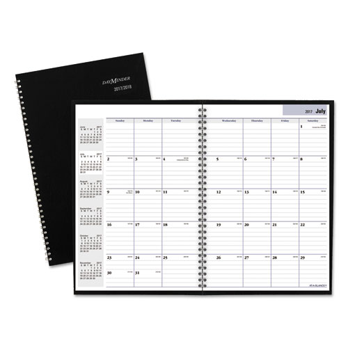 AT-A-GLANCE® DayMinder® Academic Monthly Planner, 7 7/8 x 11 7/8, Black, 2017-2018
