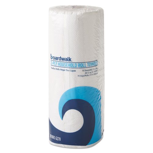Boardwalk® Kitchen Roll Towel Office Pack, 2-Ply, White, 9 x 11, 70/Roll, 15 Rolls/Bundle