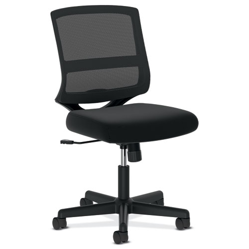 HVL206 MESH MID-BACK TASK CHAIR, SUPPORTS UP TO 250 LBS., BLACK SEAT/BLACK BACK, BLACK BASE