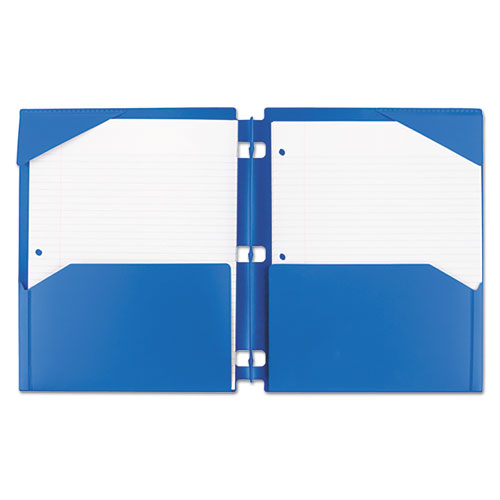 SnapIn Plastic Folder, 20Sheet Capacity, 11 x 8.5, Assorted, Snap