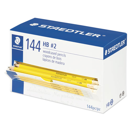 Woodcase Pencil, HB (#2), Black Lead, Yellow Barrel, 144/Pack