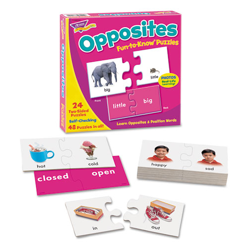 Fun to Know Puzzles, Opposites, Ages 3 and Up, 24 Puzzles