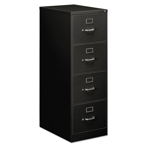 Image of Alera® Economy Vertical File, 4 Legal-Size File Drawers, Black, 18" X 25" X 52"