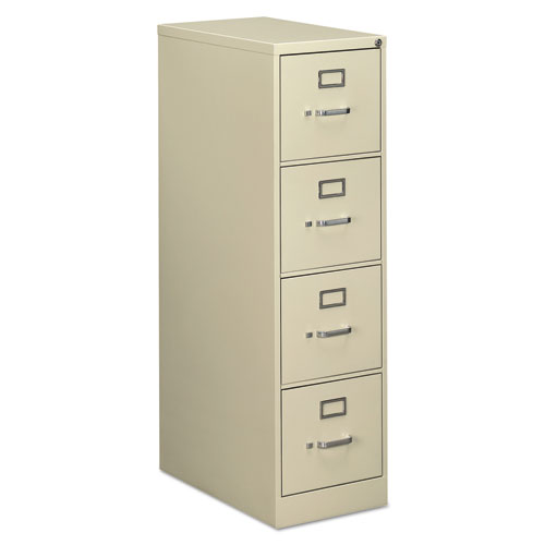 Economy Vertical File, 4 Letter-Size File Drawers, Putty, 15" x 25" x 52"