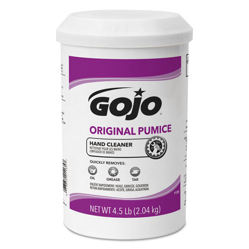Image of Gojo® Original Pumice Hand Cleaner, Lemon, 4.5 Lb Cartridge, 6/Carton