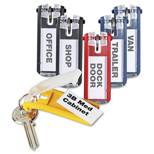 Durable Key Tags For Locking Key Cabinets Plastic 1 1/8 X 2 3/4 Assorted 24/pack 