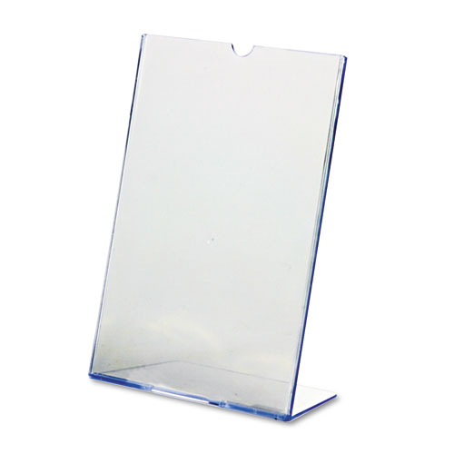 Deflect-o 590101 Slanted Desk Sign Holder, Plastic, 8 1/2 x 11, Clear ...