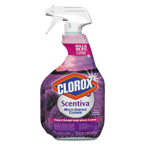 Clorox® Scentiva Multi Surface Cleaner, Tuscan Lavender and Jasmine, 32oz, Spray Bottle