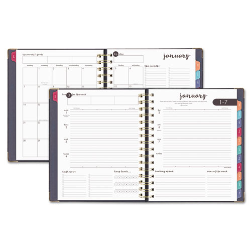 AT-A-GLANCE® Harmony Weekly Monthly Hardcover Planners, 7 x 9, Navy