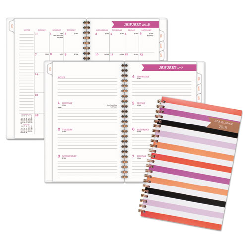 AT-A-GLANCE® Parasol Weekly/Monthly Planner, 4 7/8 x 8, Assorted