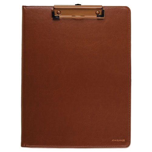 AT-A-GLANCE® Signature Collection Monthly Clipfolio, 8 1/2 x 11, Distressed Brown