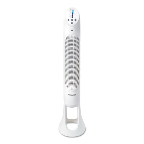 Image of QuietSet Whole Room Tower Fan, White, 5 Speed