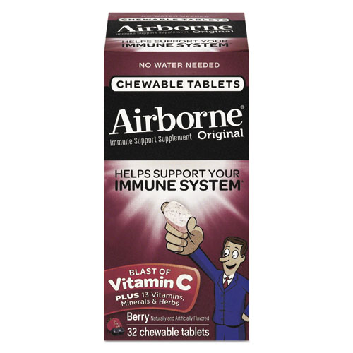 Airborne® Immune Support Chewable Tablets, 32 Tablets per box