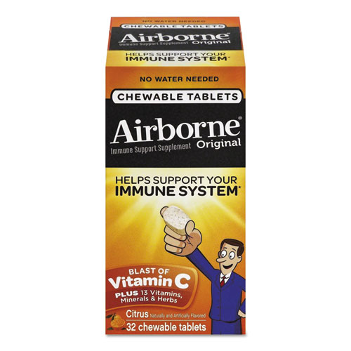 Airborne® Immune Support Chewable Tablets, 64 Tablets per box