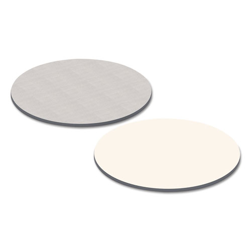 Image of Alera® Reversible Laminate Table Top, Round, 35.5" Diameter, White/Gray