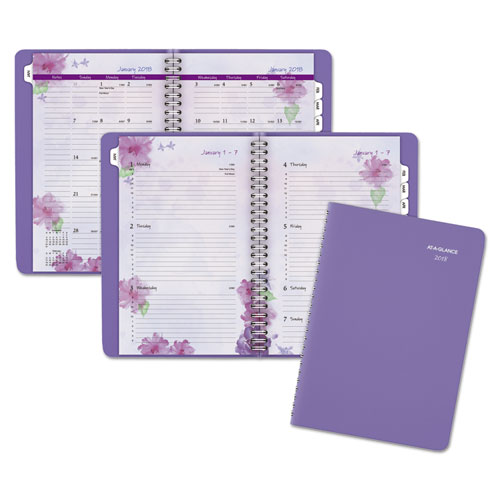 AT-A-GLANCE® Beautiful Day Monthly Planner, 8 1/2 x 11, Purple, 2017-2018
