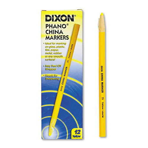 Image of Dixon® China Marker, Yellow, Dozen