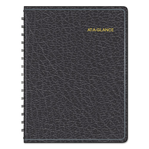 Image of At-A-Glance® Four-Person Group Undated Daily Appointment Book, 10.88 X 8.5, Black Cover, 12-Month (Jan To Dec): Undated