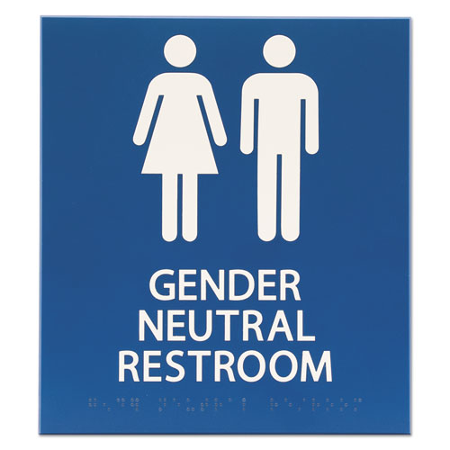 Advantus Gender Neutral ADA Signs, 8" x 9", Man & Woman