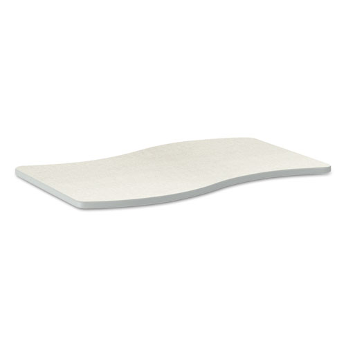 Hon® Build Ribbon Shape Table Top, 54W X 30D, Silver Mesh