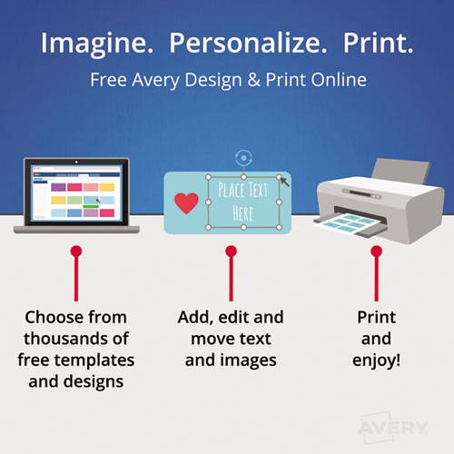 Image of Avery® Printable 4" X 6" - Permanent File Folder Labels, 0.69 X 3.44, White, 7/Sheet, 36 Sheets/Pack, (5200)