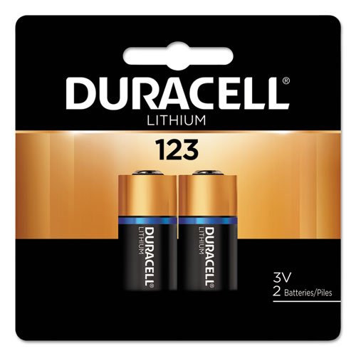 Duracell® Ultra High-Power Lithium Battery, 123, 3V, 2/Pack