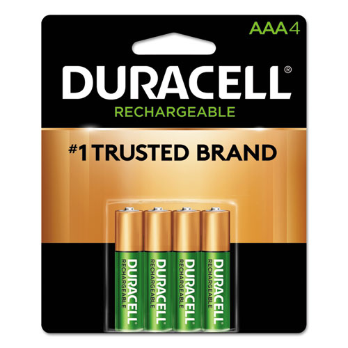 Duracell® Rechargeable StayCharged NiMH Batteries, AAA, 4/Pack