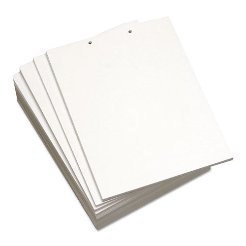 Custom Cut-Sheet Copy Paper, 92 Bright, 2-Hole Top Punched, 20lb Bond Weight, 8.5 x 11, White, 500/Ream, 5 Reams/Carton