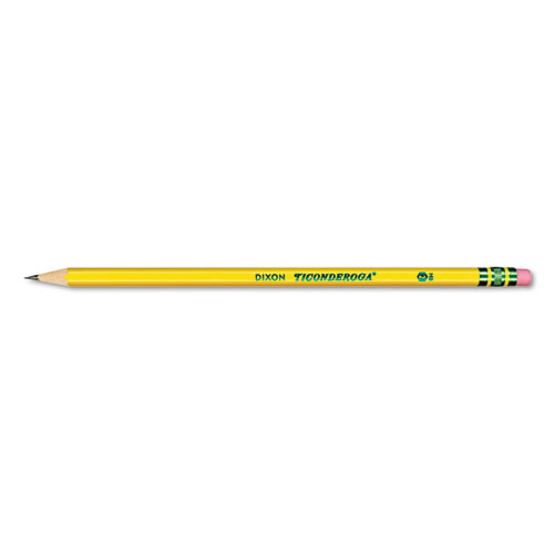 Ticonderoga® Pencils, Hb (#2), Black Lead, Yellow Barrel, 96/Pack
