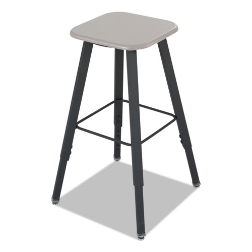 Image of AlphaBetter Adjustable-Height Student Stool, Backless, Supports Up to 250 lb, 35.5" Seat Height, Black