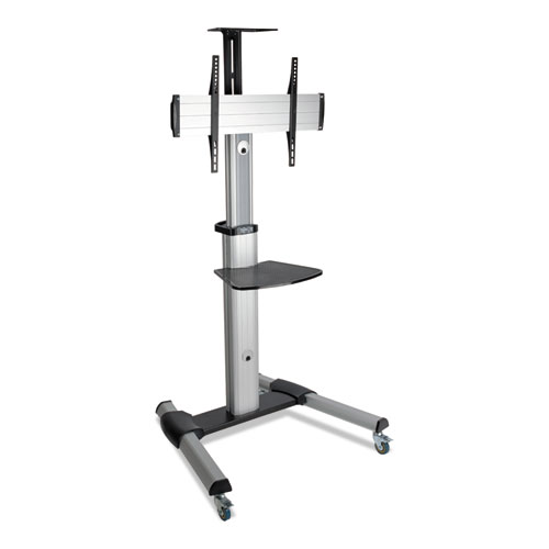 MOBILE FLOOR STAND FOR 32" TO 70" FLAT PANEL MONITORS, TILT RANGE: -12 TO +5, 32.6" X 27.6" X 81.5", 110 LB CAPACITY