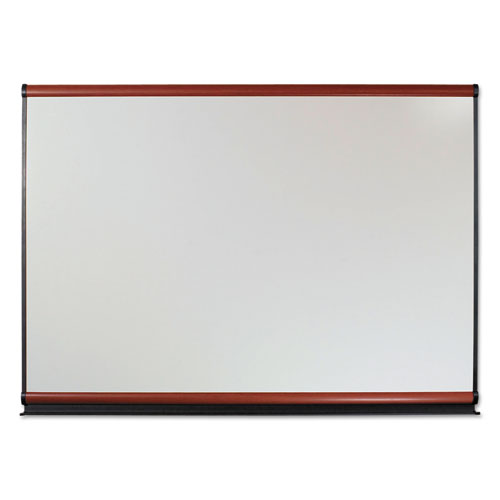 Connectables Modular Dry-Erase Board, Porcelain/steel, 72 X 48, White, Mahogany